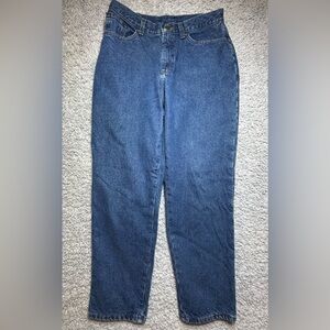 Vintage LL Bean Jeans Womens 14 Relaxed Fit Blanket Lined Regular Wash Utility